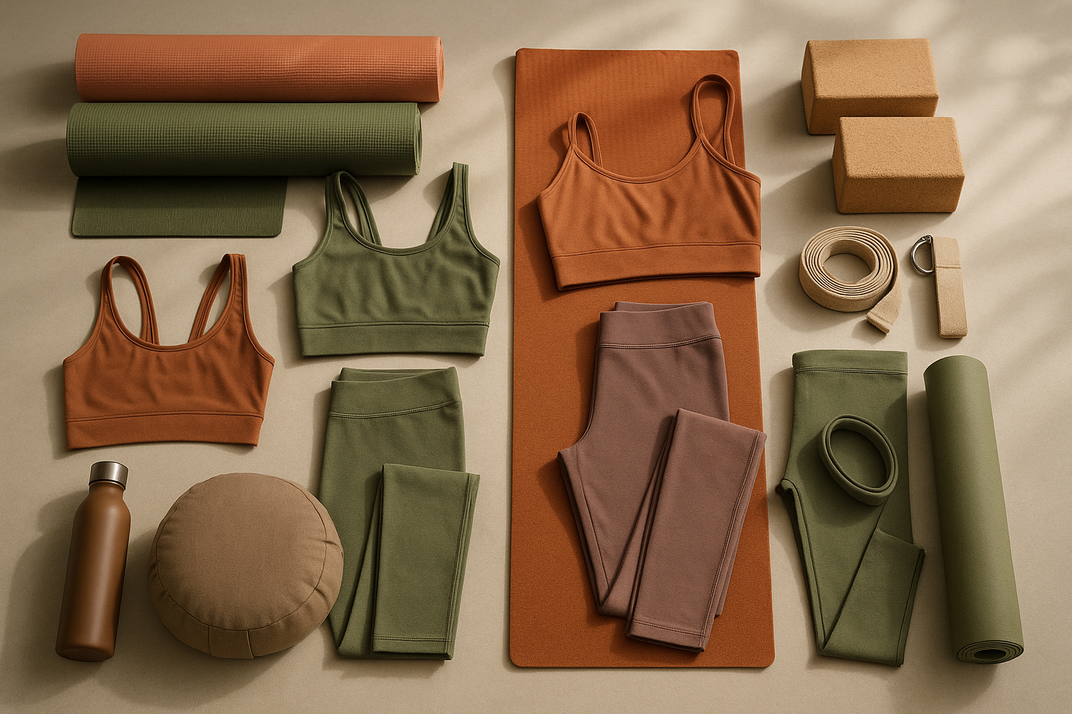 Yoga mats, equipment and clothes
