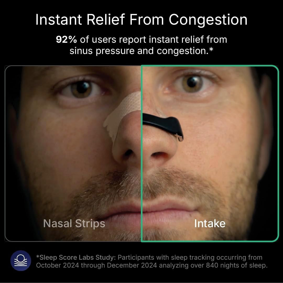 Breathing Nasal Strip Starter Kit (15 Count, Black) - Boost Oxygen , Reduce Snoring, Improve Sleep Quality - Sweat Resistant, Skin Safe Nasal Strips - Extra Strength Snoring Solution