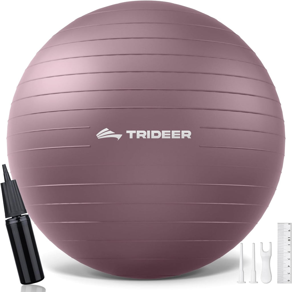 Yoga Ball – Anti-Burst Exercise Ball for Pregnancy, Office, Birthing, Stretching & Core Workout – Home Gym & Therapy