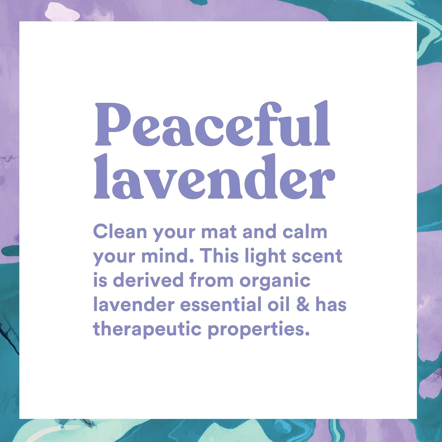 Yoga Mat Cleaner Spray (Peaceful Lavender), 4 Fl Oz - No Slippery Residue, Organic Essential Oils, Deep-Cleansing for Fitness Gear & Gym Equipment, Microfiber Towel Included